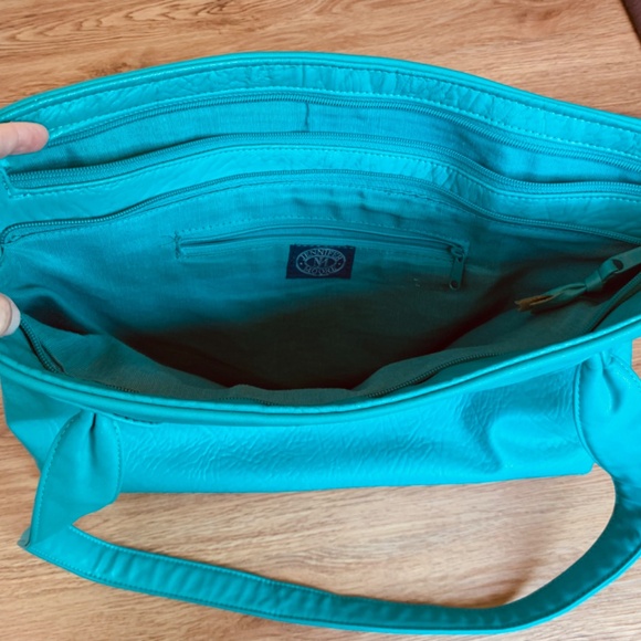 Vintage Turquoise Large Purse Handbag From Jennifer Moore - Picture 7 of 10
